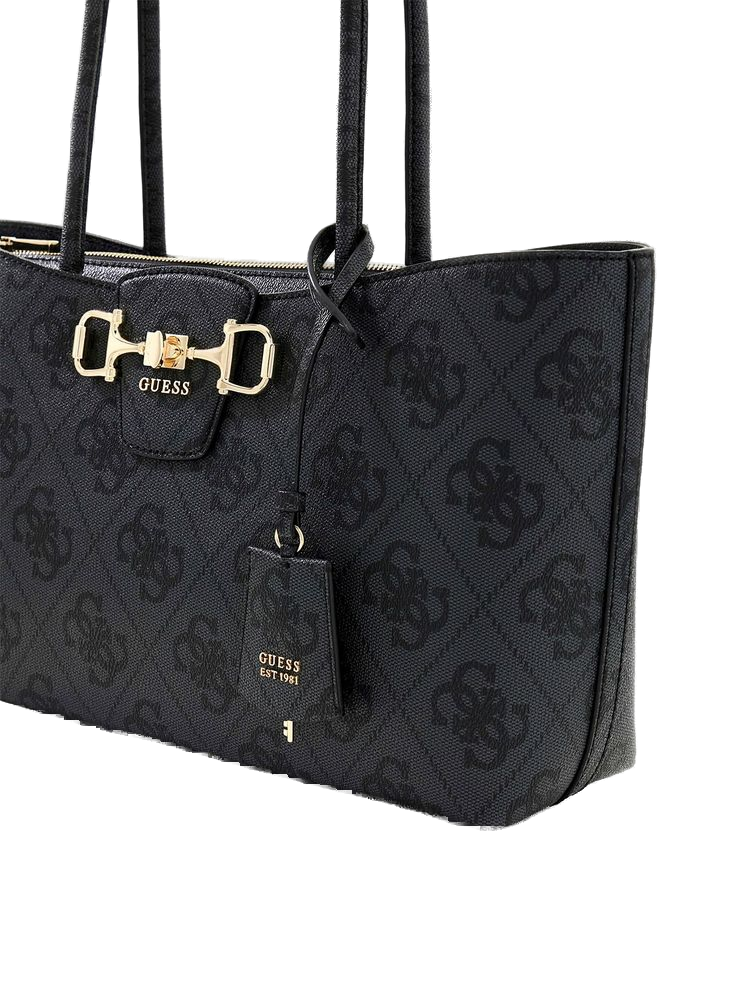 Guess Tote Bag — Black Polyurethane