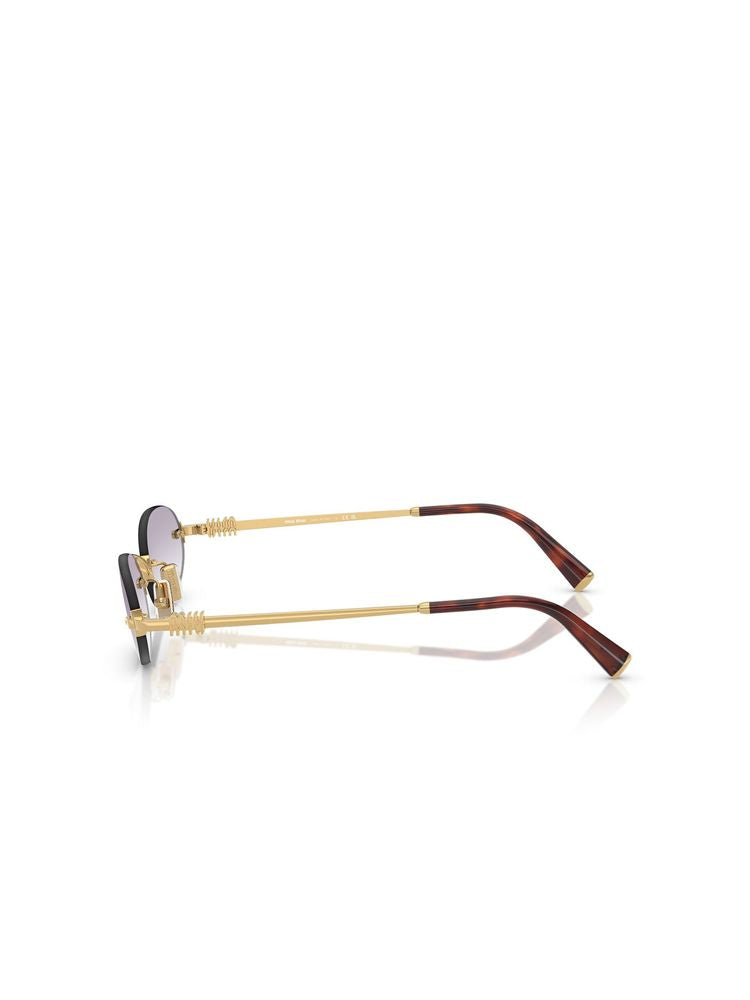 Miu Miu A54s Metal Oval With Gradient Lenses Sunglasses — Purple