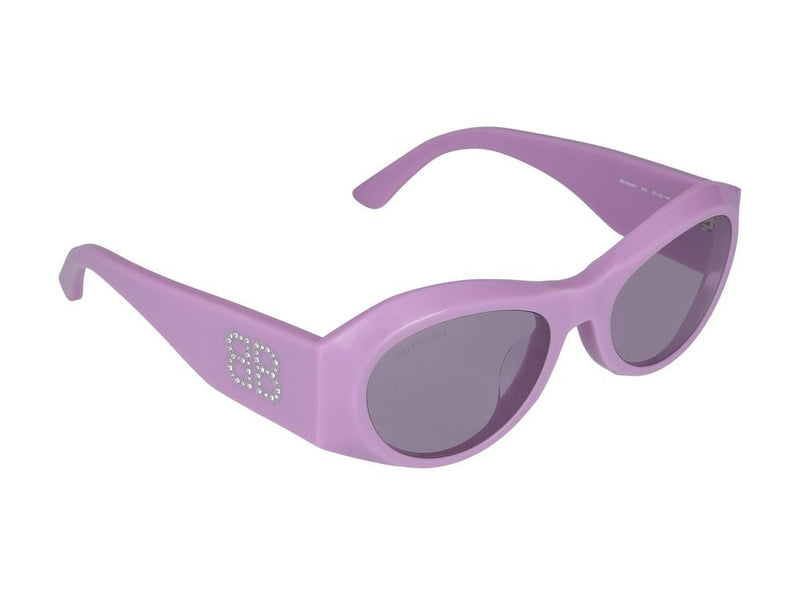 Balenciaga Bb0396sk Oversized Acetate Sunglasses — Violet