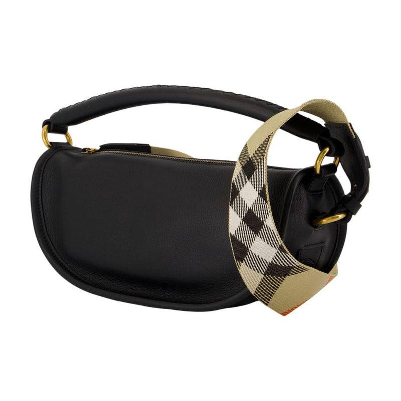Burberry B Clip Shoulder Bag — Black Calfskin