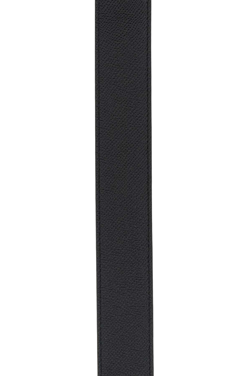 Dolce & Gabbana Dg Logo Leather Belt — Black