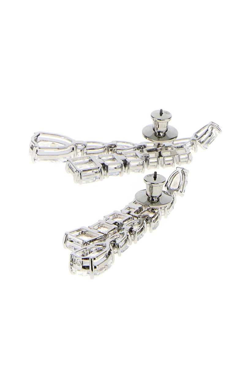 Swarovski Matrix Earrings — Silver