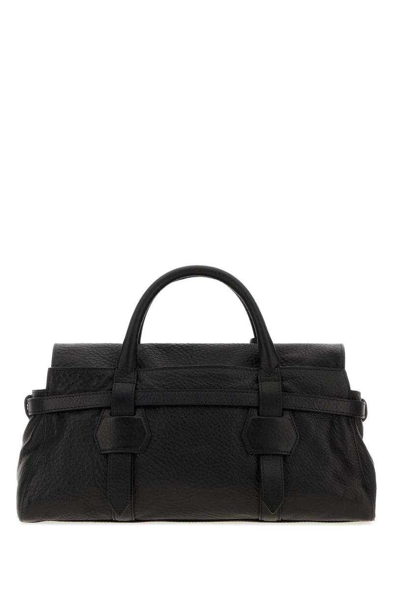Dsquared2 Textured Leather Top Handle Bag — Black