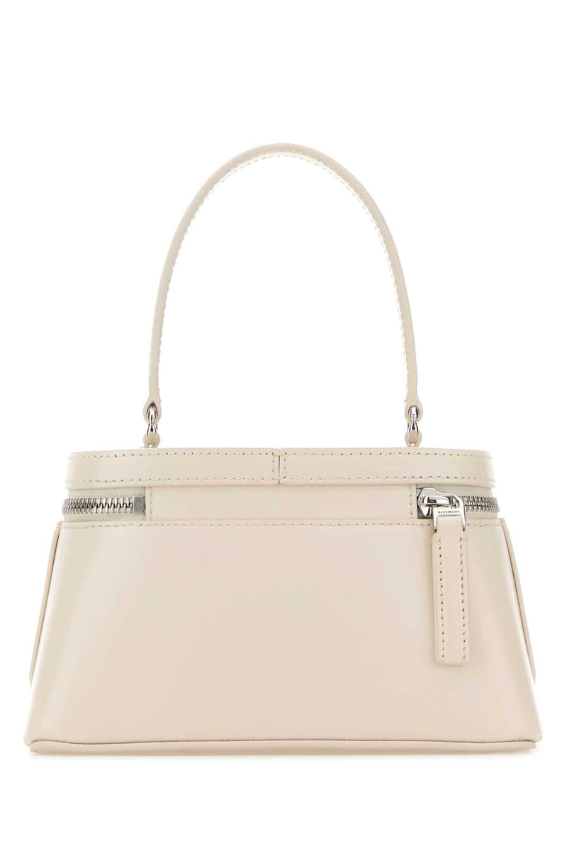 Givenchy Structured Calf Leather Top Handle Bag — Beige