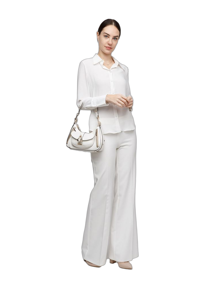 Guess Shoulder Bag — White Polyurethane
