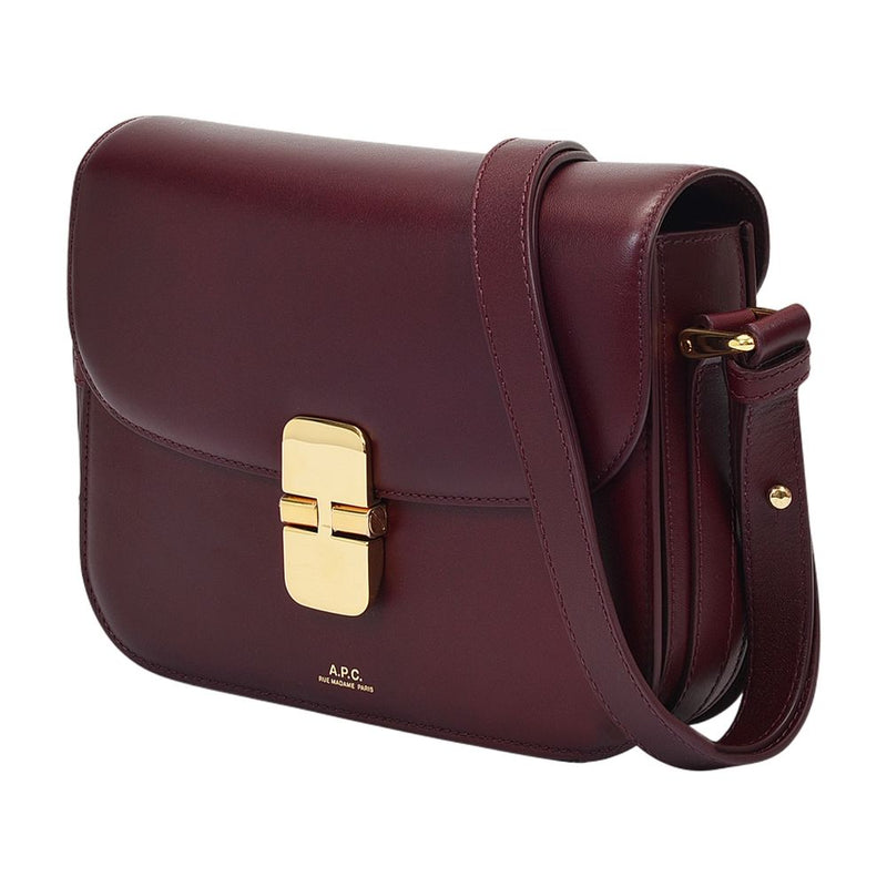 A.p.c. Grace Shoulder Bag — Burgundy Cowhide