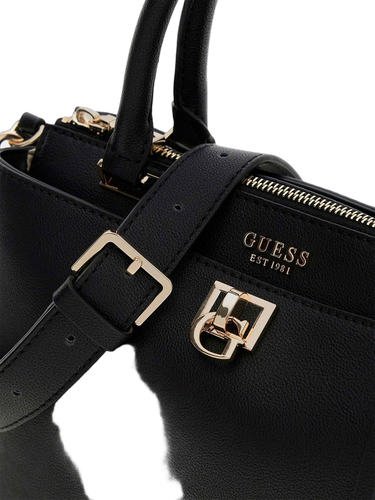 Guess Bianca Girlfriend Shoulder Bag — Black Polyurethane
