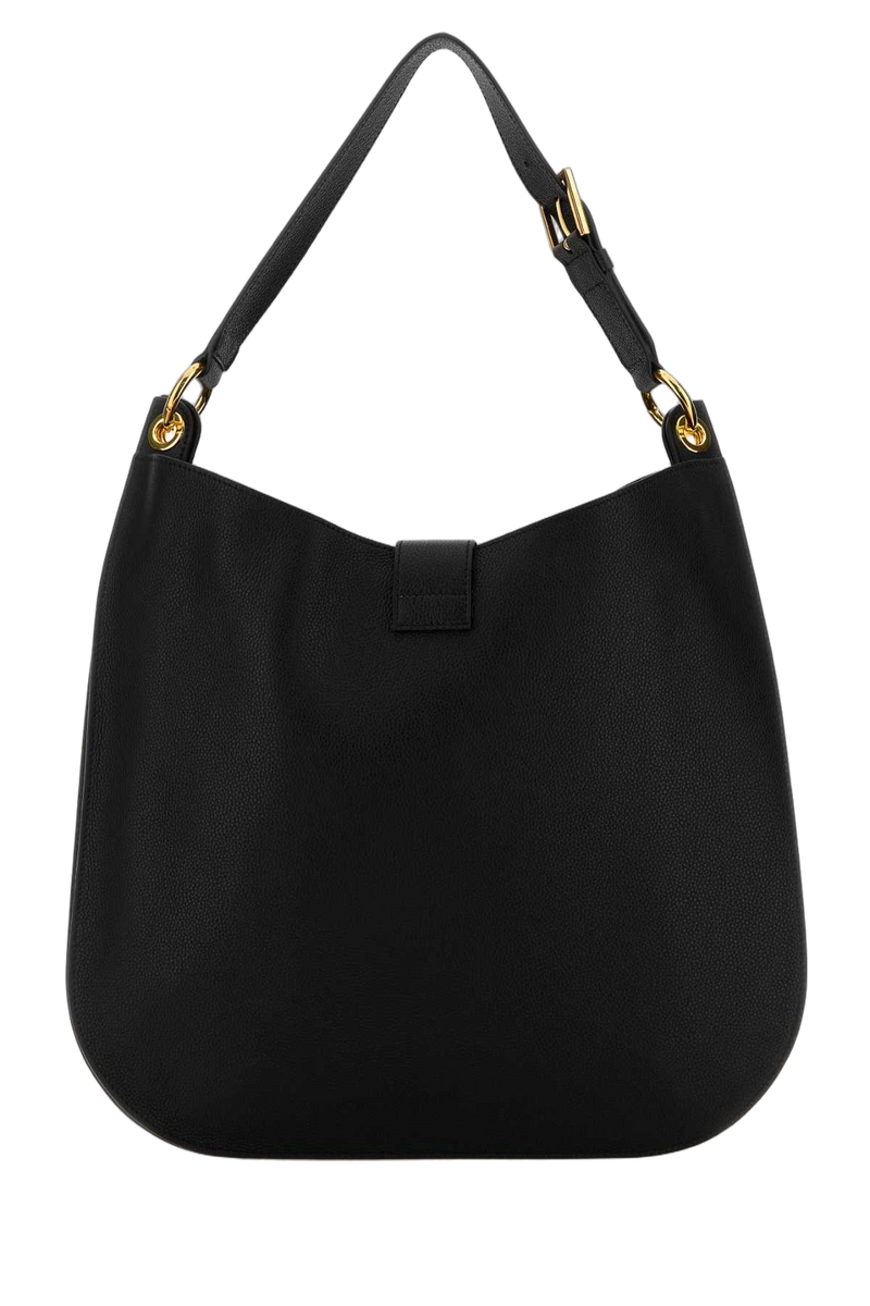 Tom Ford Leather Hobo Shoulder Bag — Black