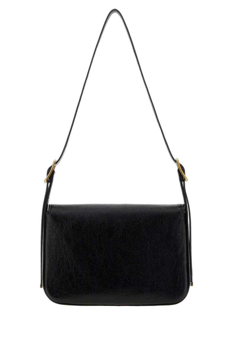 Balenciaga Lamb Leather Shoulder Bag — Black