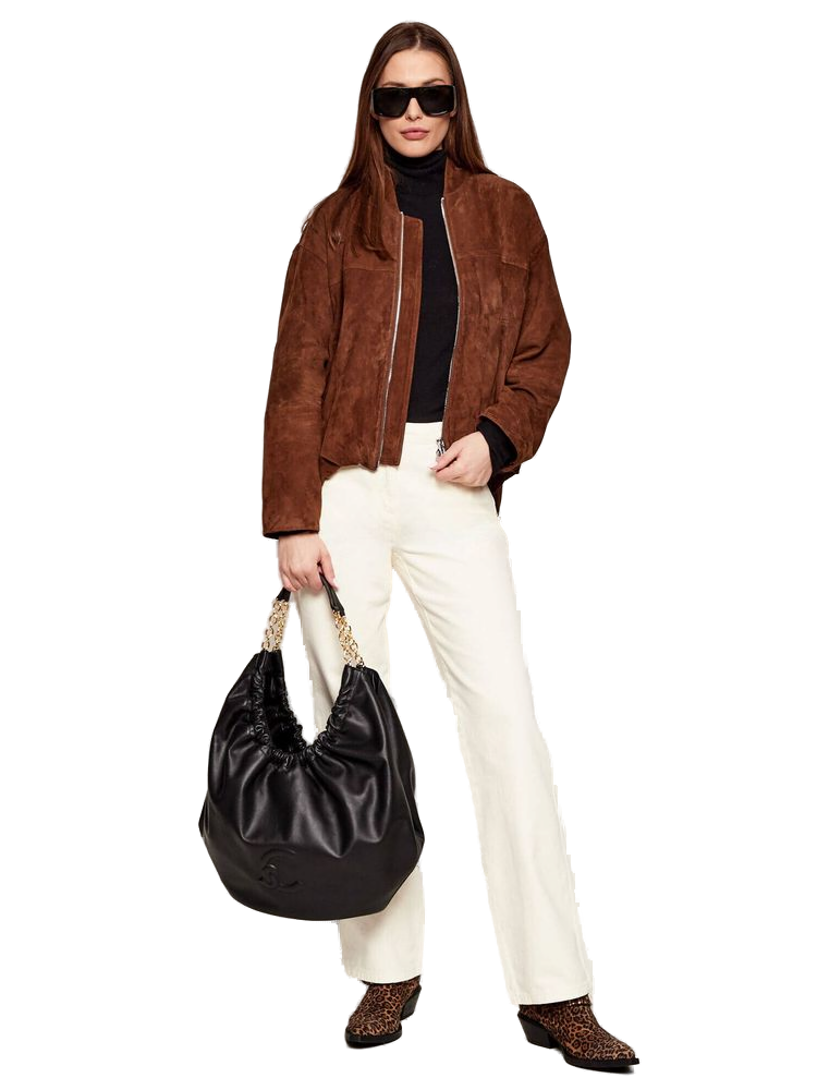 Coccinelle Smash Shoulder Bag — Black Cowhide