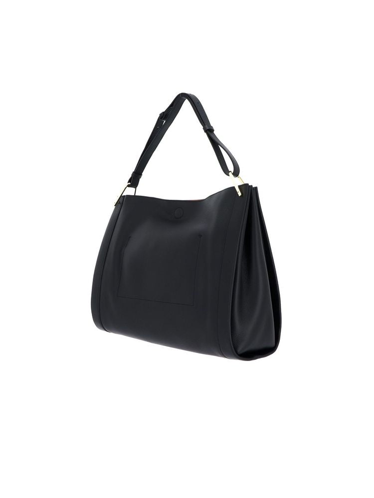 Coccinelle Wallace Shoulder Bag — Black Cow Leather