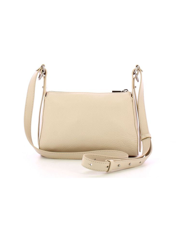 Coccinelle Bishop Crossbody Bag — White Cow Leather