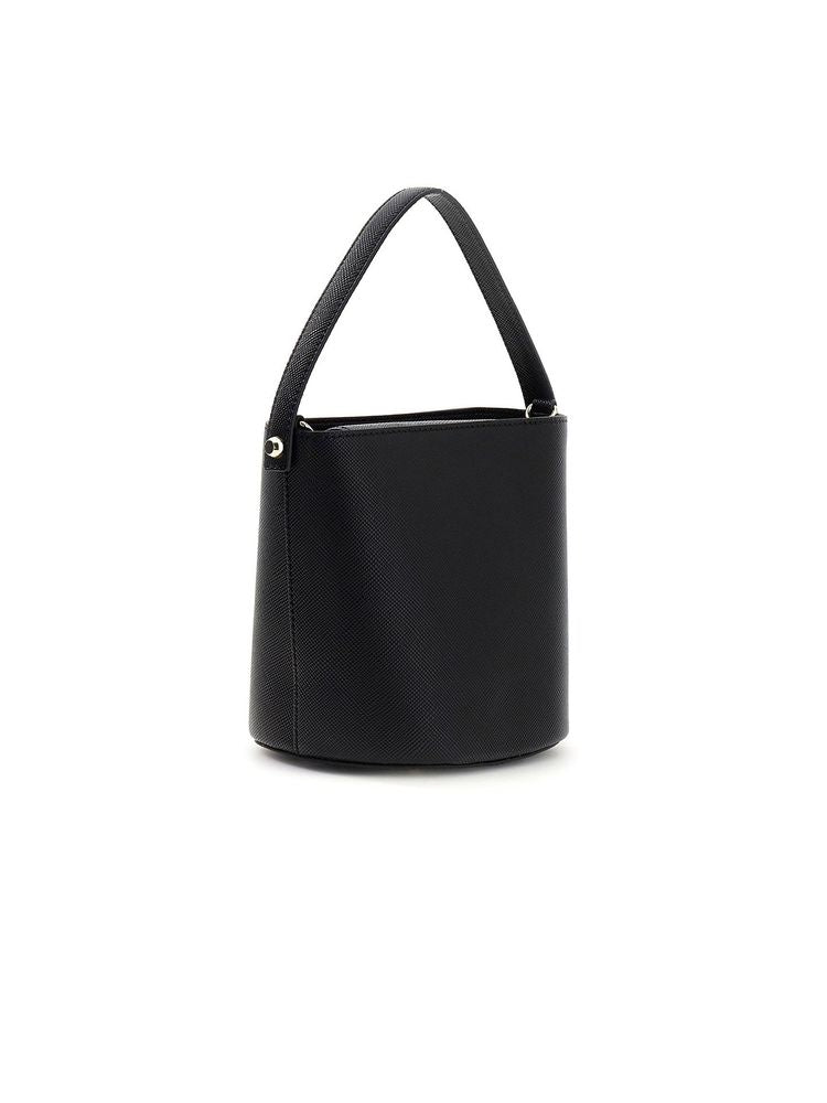 Guess Patsie Bucket Bag — Black Polyurethane
