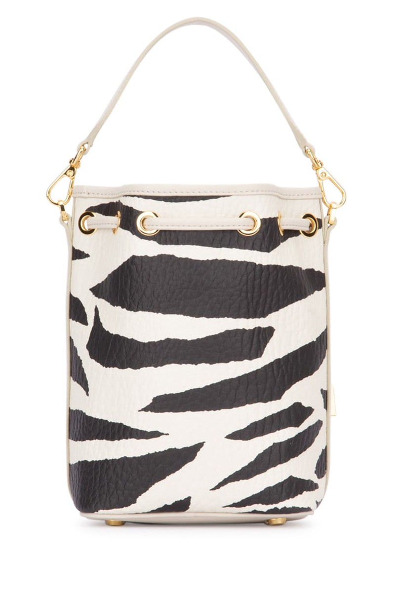 Mcm Zebra-Print Textured Shoulder Bag — Multicolor