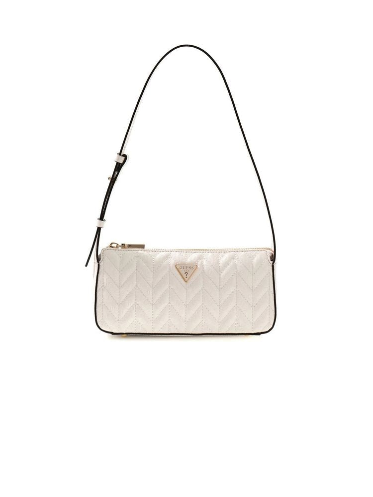 Guess Stacey Mini Shoulder Bag — White Polyurethane