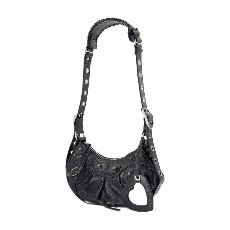 Balenciaga Lambskin Shoulder Bag — Black