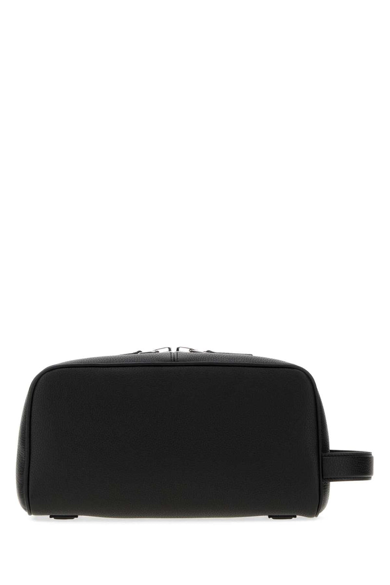 Tom Ford Leather Zip Pouch Travel Wallet — Black