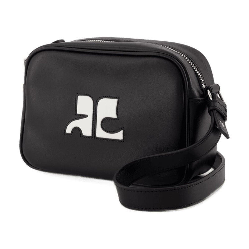 Courrèges Crossbody Bag — Black Calfskin