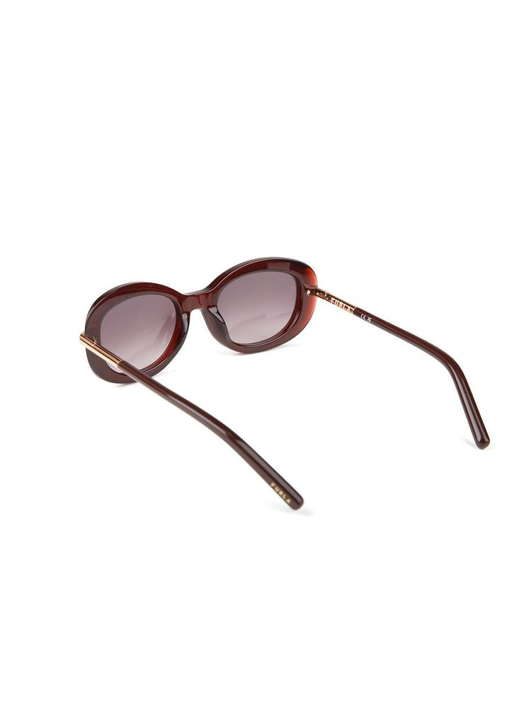 Furla Sfu984 Oversized Acetate Sunglasses — Burgundy
