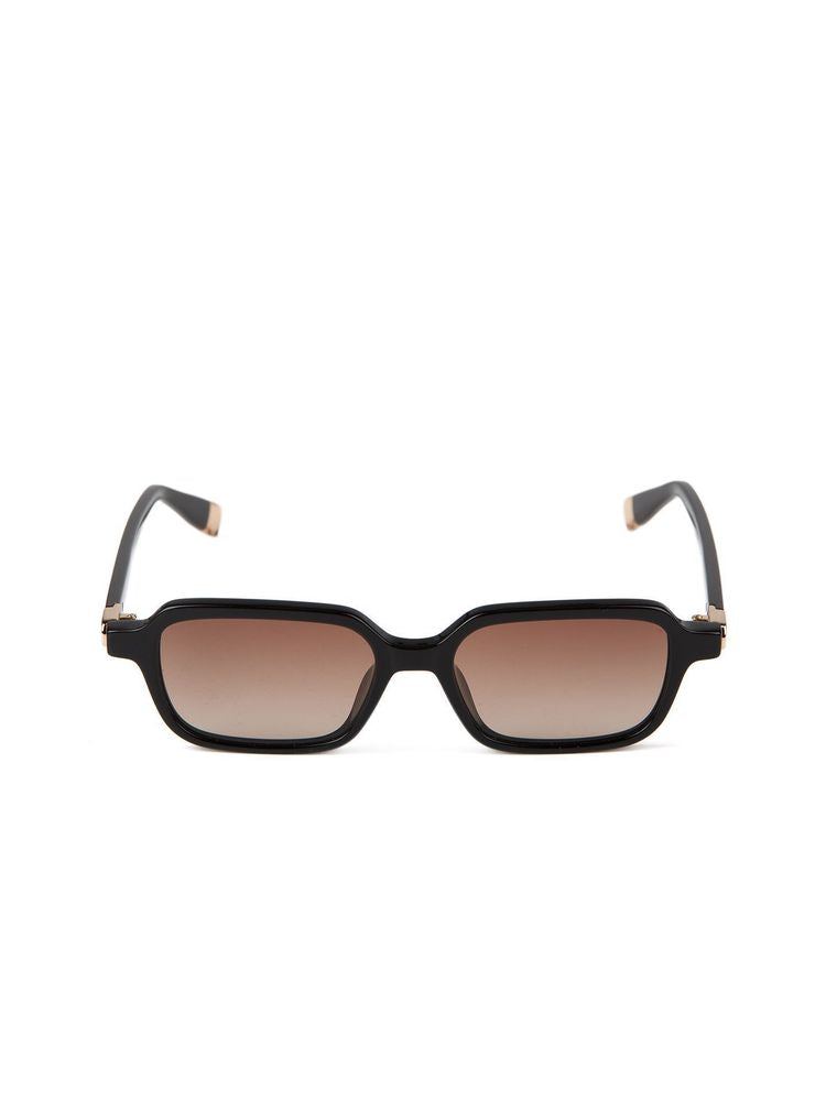 Furla Sfu971 Acetate Rectangle Sunglasses — Black