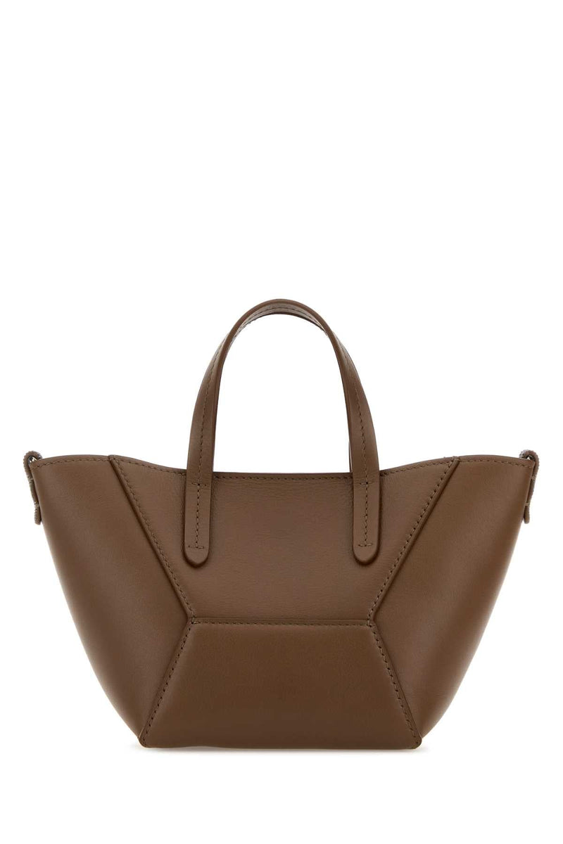Brunello Cucinelli Leather Tote Bag — Brown