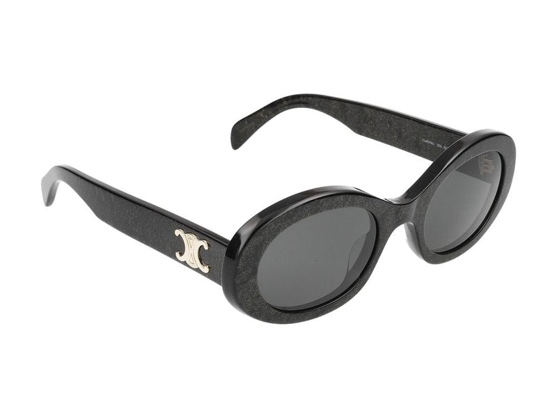 Celine Cl40194u Oval Frame Sunglasses — Black Standard