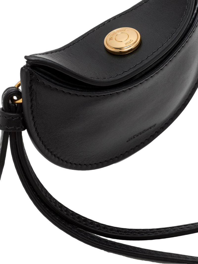 Jacquemus Le Porte Ovale Calisso Wallet — Black Leather