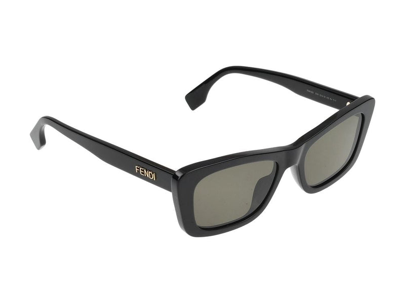 Maison Fendi Fe40185i Black Rectangular Sunglasses — Standard