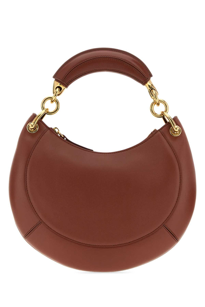 Chloé Leather Hobo Shoulder Bag — Brown