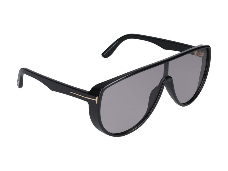 Tom Ford Ft1182_0001a Injected Plastic Shield Sunglasses — Black