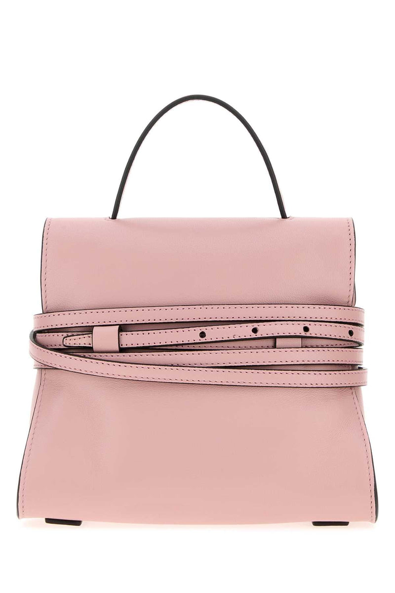 Moschino Nappa Leather Top Handle Bag — Pink