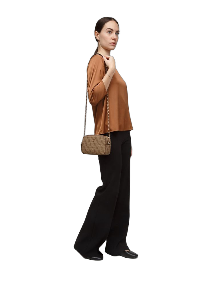 Guess Noelle Ii Crossbody Bag — Brown Polyurethane