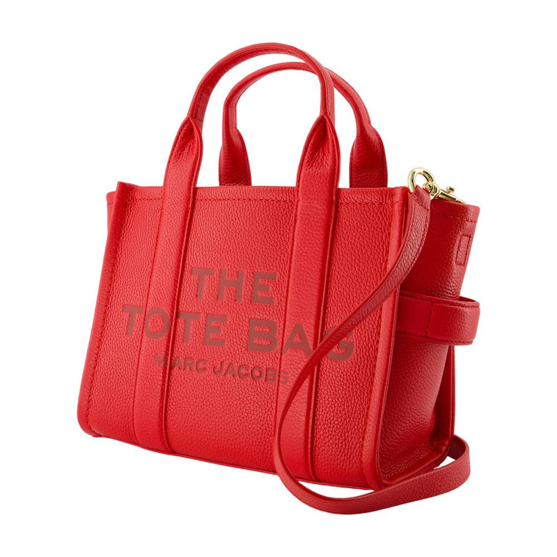 Marc Jacobs Structured Cowhide Tote Bag — Red
