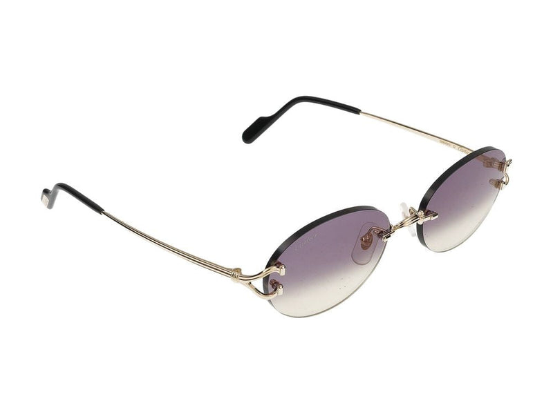 Cartier Ct0551s Rimless Metal Sunglasses — Gold