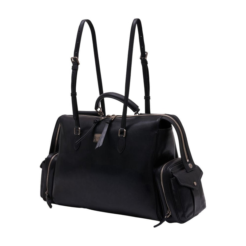Dolce & Gabbana Borsaspalla Top Handle Bag — Black Calfskin