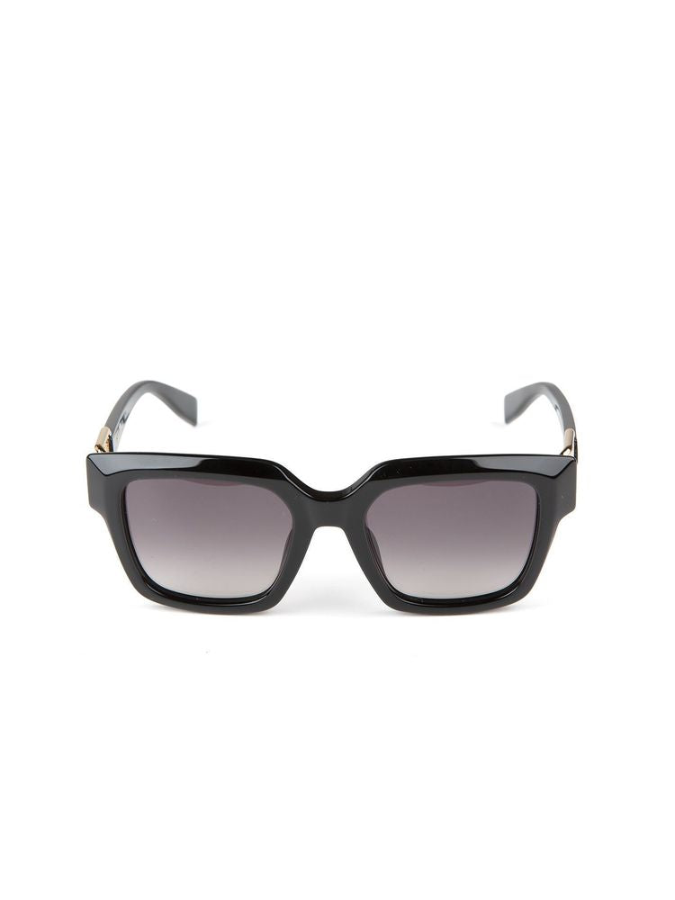 Furla Sfu981 Glossy Black Acetate Sunglasses —
