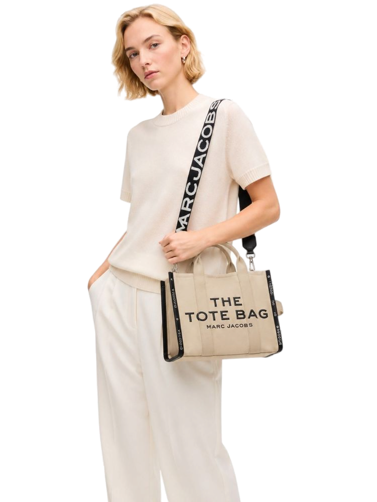 Marc Jacobs Logo-Print Webbing Strap — Black Scarfs