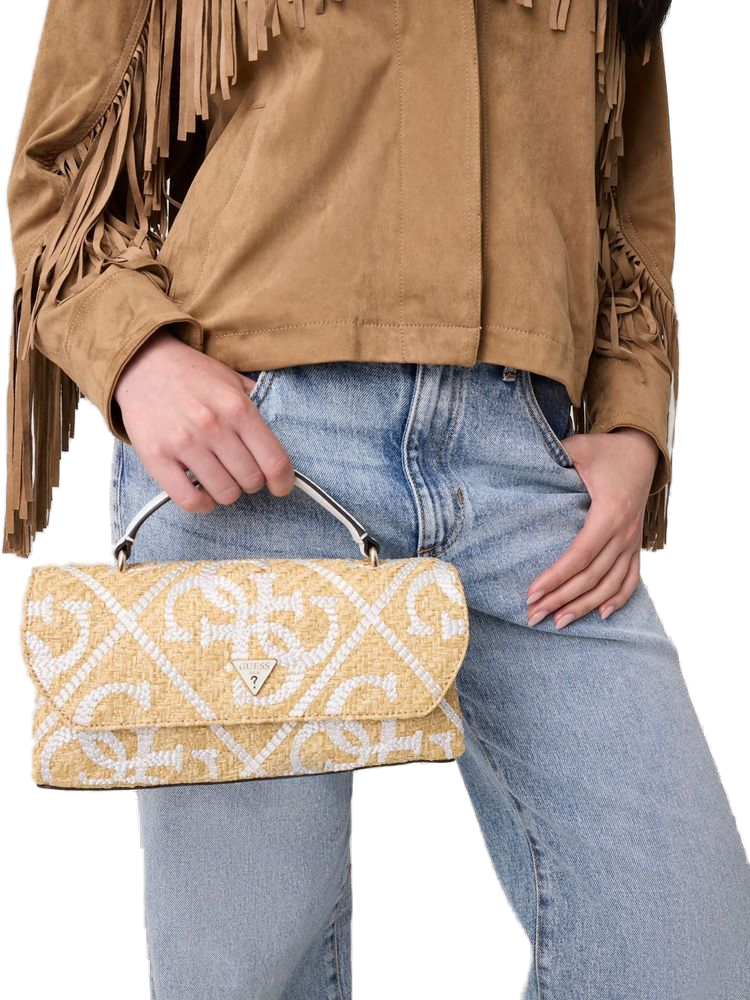Guess Top Handle Bag — Beige Polypropylene
