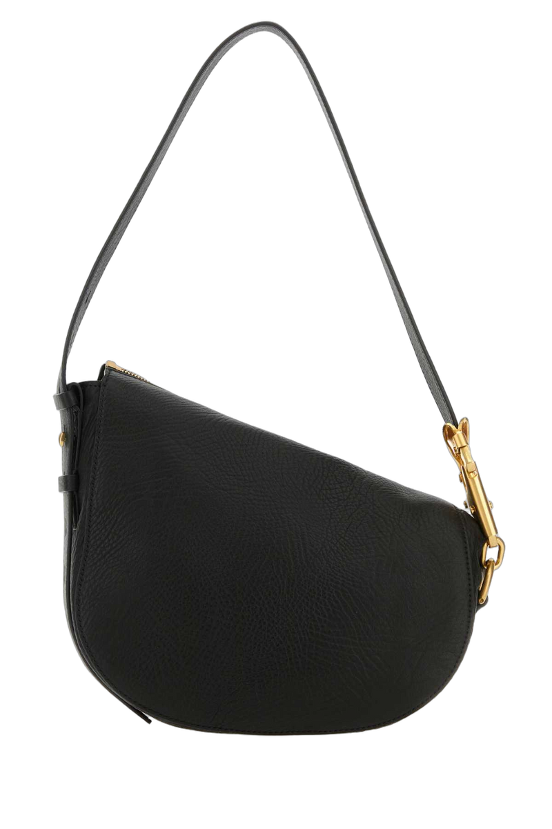 Burberry Calf Leather Shoulder Bag — Black