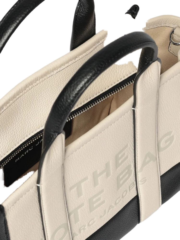 Marc Jacobs Colorblock Cow Leather Tote Bag — White