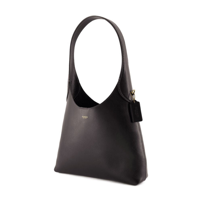 Coach Cowhide Leather Shoulder Bag — Black