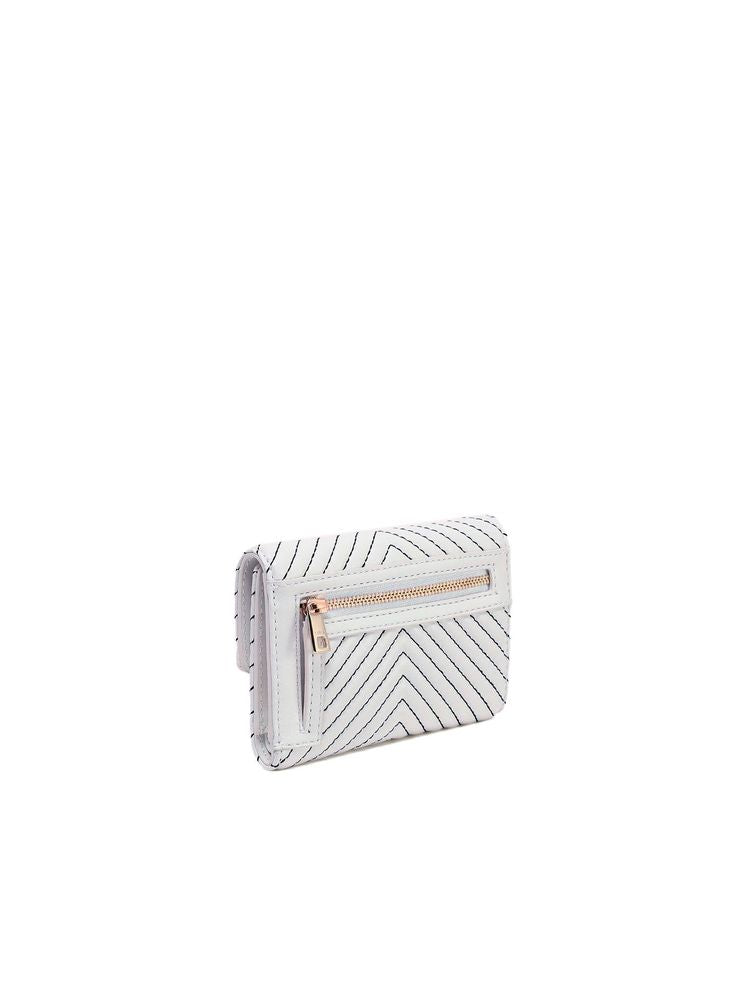 Furla Pop Star M Wallet — White Ovis Aries Leather