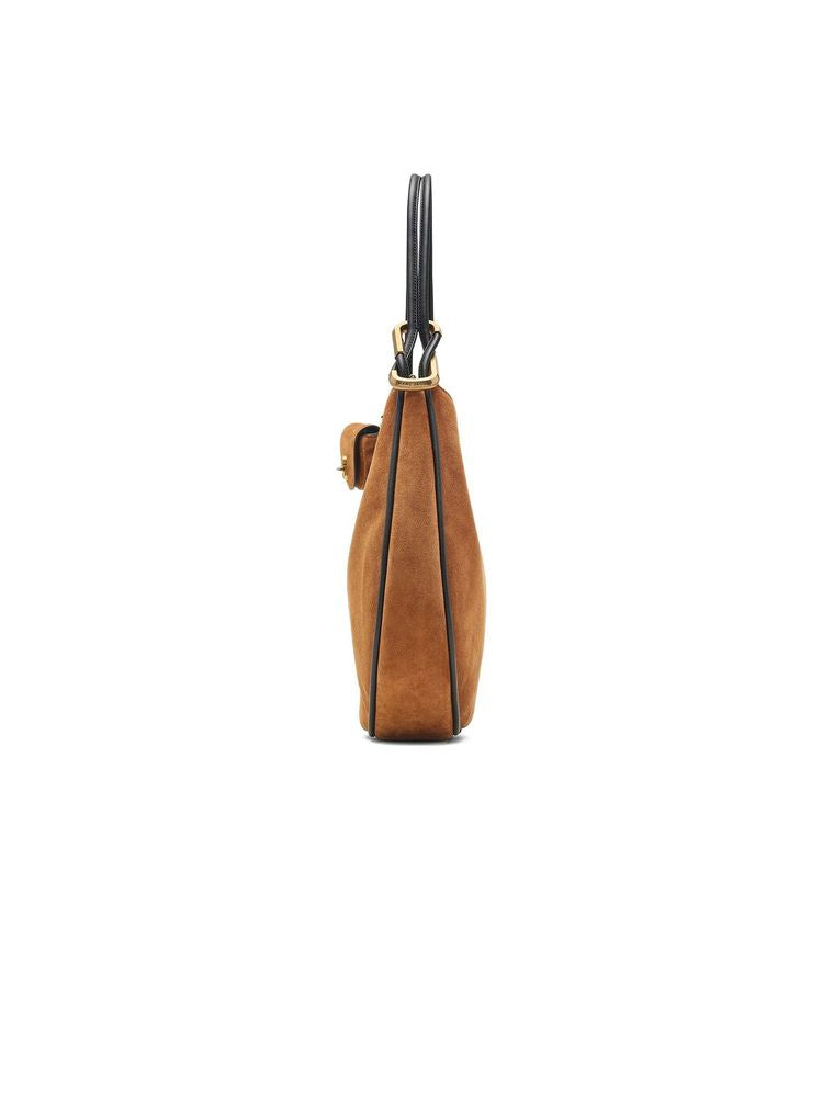 Marc Jacobs Suede Hobo Shoulder Bag — Copper Cow Leather