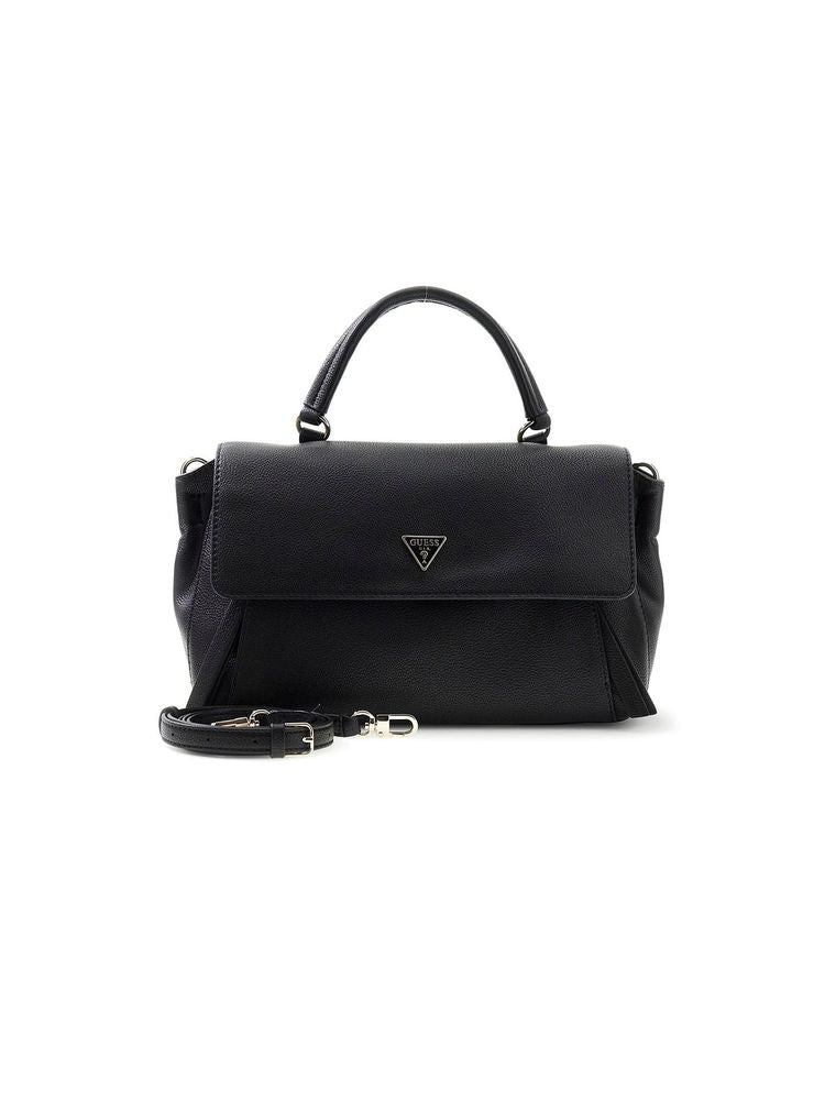 Guess Devon Top Handle Bag — Black Polyurethane