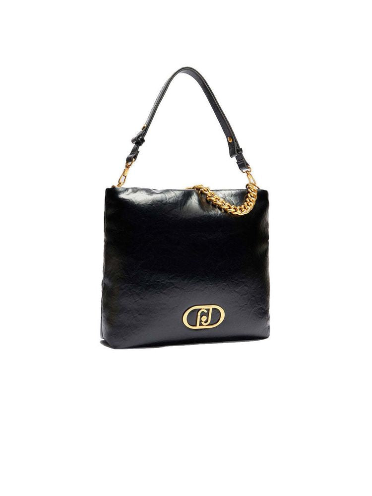 Liu Jo Polyurethane Hobo Shoulder Bag — Black