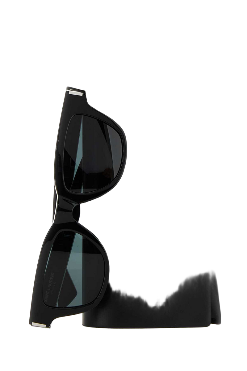 Saint Laurent 822251y9967 Acetate Cat-Eye Sunglasses — Black Exterior