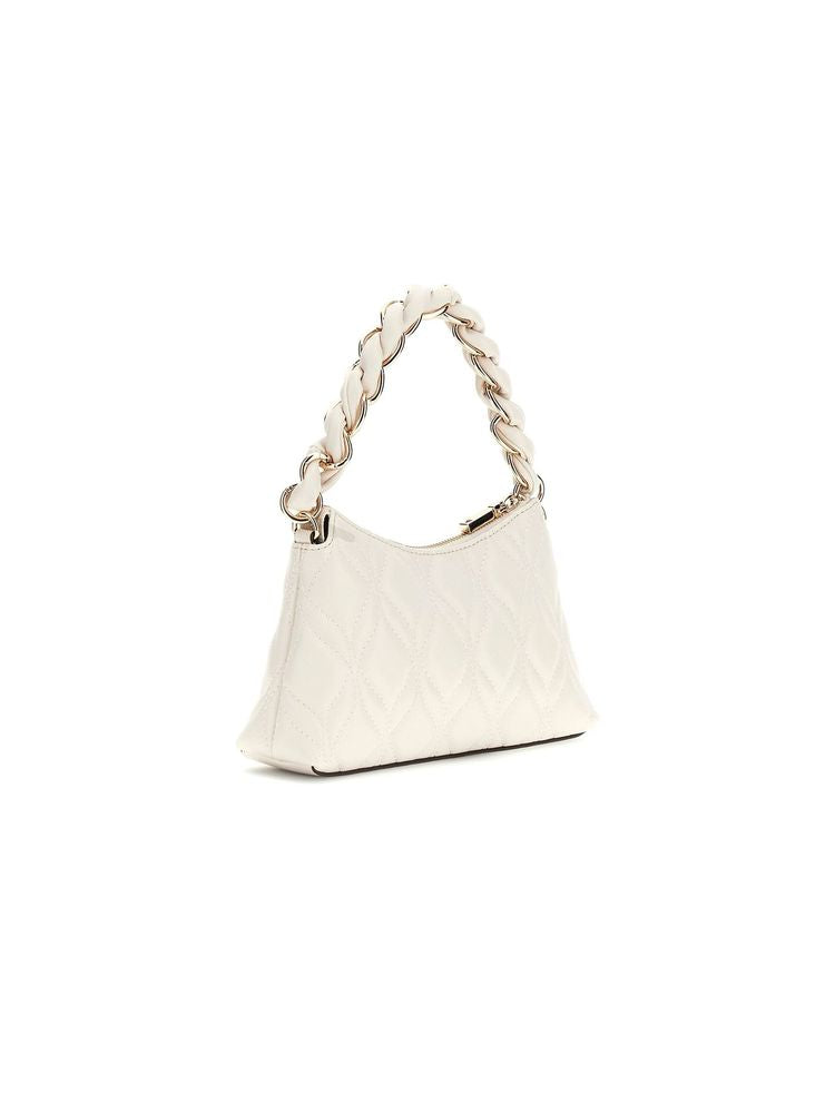 Guess Maxine Shoulder Bag — White Polyurethane