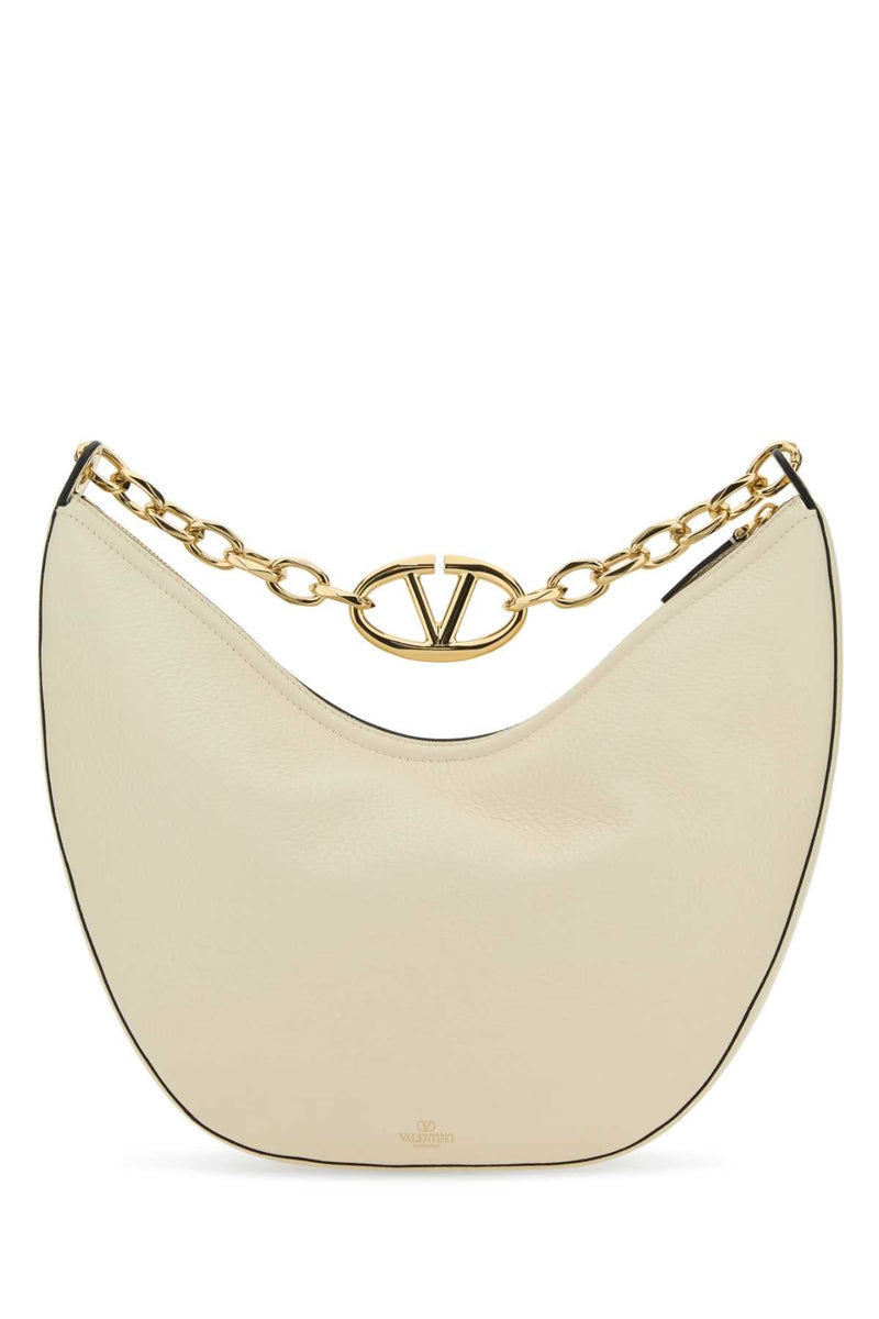 Valentino Garavani Vlogo Chain Shoulder Bag — White