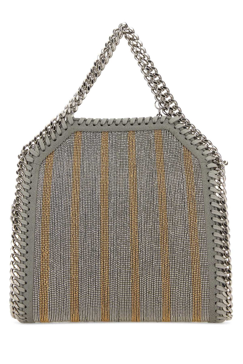 Stella Mccartney Chain-Trimmed Mesh Shoulder Bag — Gray