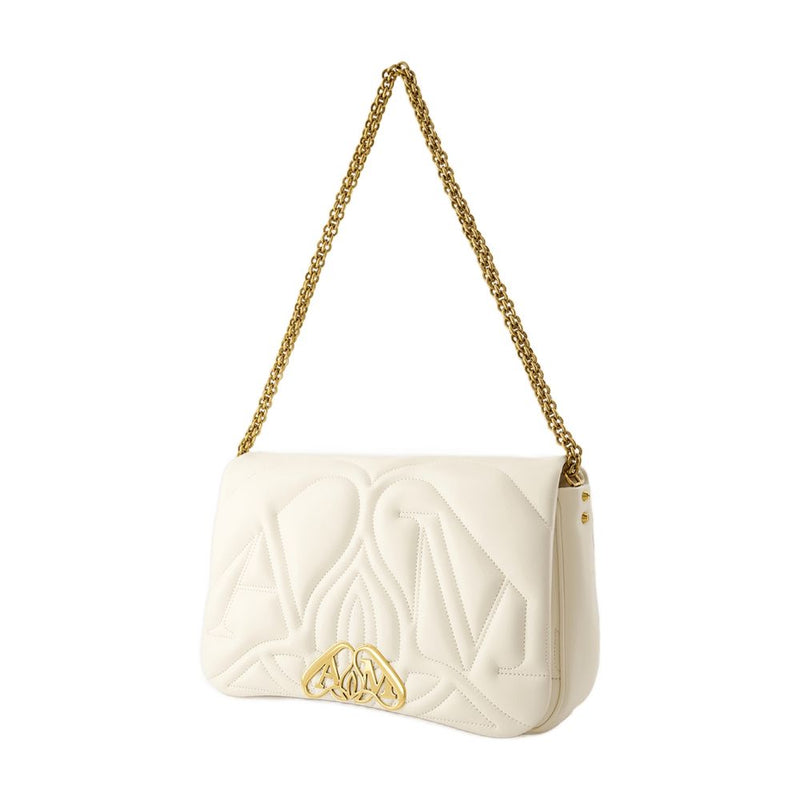 Alexander Mcqueen Seal Crossbody Bag — Beige Others